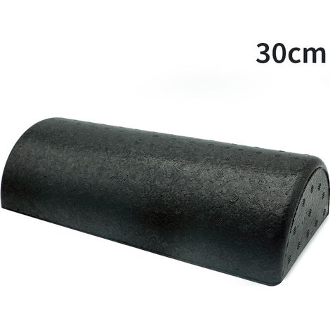 Demi-rouleau en mousse EPP pour soulager la douleur, thérapie physique, rénovation du dos, des jambes et des muscles (30,5 cm – Noir) (1/5)