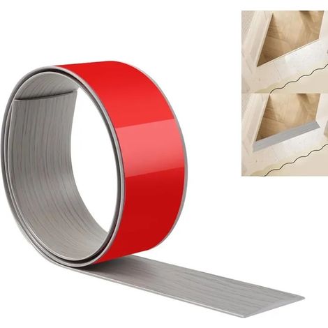 Bande de Transition de Sol JUNART 100cm×5cm, bande autocollante en PVC pour joindre moquette et carrelage - Bois Gris Neuf 100cm×5cm (1/5)