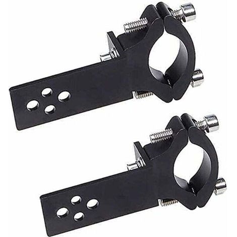 Lot de 2 colliers de serrage pour tube de fourche de moto - Installation horizontale/verticale - Montage de barre lumineuse LED - 22 mm-36 mm (1/4)