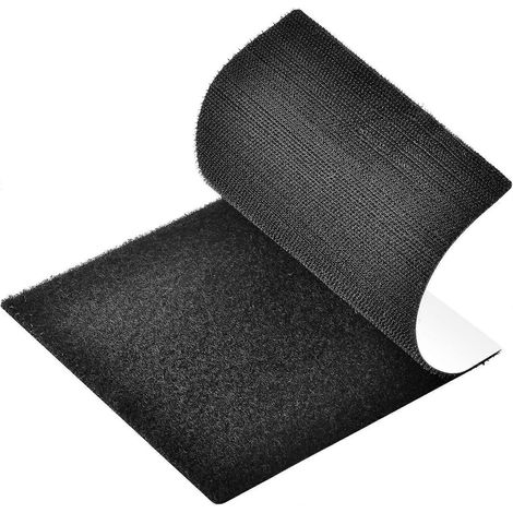 Lot de 4 bandes auto-agrippantes 5 x 5 pouces avec adhésif. Fixation adhésive ultra-résistante. Ruban auto-agrippant double face haute résistance pour fixation. (1/5)