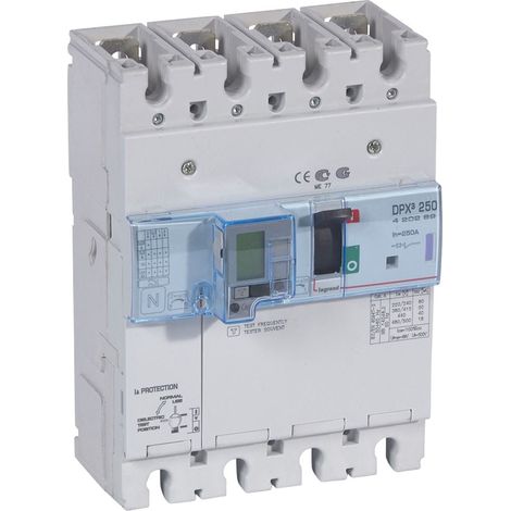 Interruttore automatico DPX³ 250 termomagnetico + differenziale 4P 2 A 50 kA - LEG420288