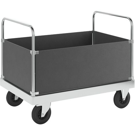 Kongamek, Chariot plate-forme galvanisé JUMBO, avec 4 panneaux (1/5)