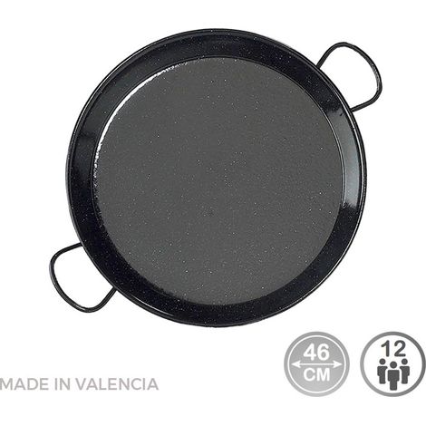 Poêle À Paella Traditionnelle En Acier Émaillé Ø46cm (12 Personnes). Vaello (1/2)