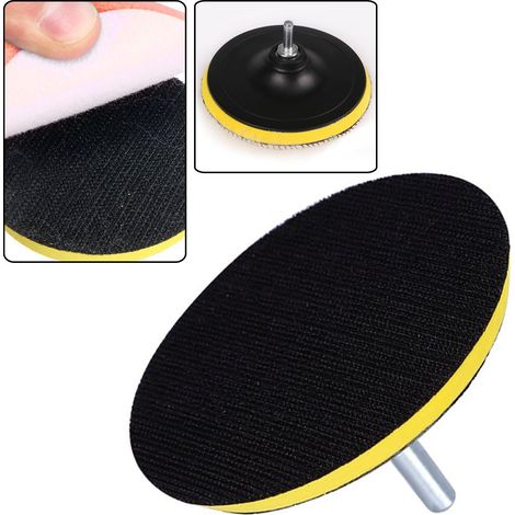 Lot de 6 disques de polissage 4 pouces pour perceuse, adaptateur M10, tampons mousse pour voiture, kit lustrage et cirage (1/5)