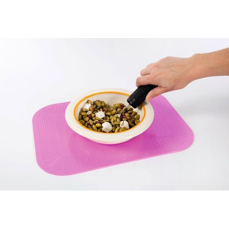 Set antidérapant Dycem rectangulaire - Argent - 35 x 25 cm