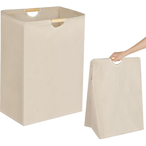 Panier à Linge Sale 60L Pliable et Léger, Laundry Basket pour Vêtements (1/5)