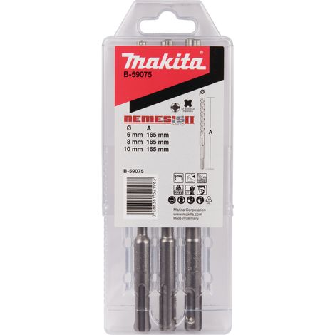 Set mit 3 Nemesis II-Spitzen Makita B-59075 SDS-PLUS (1/2)