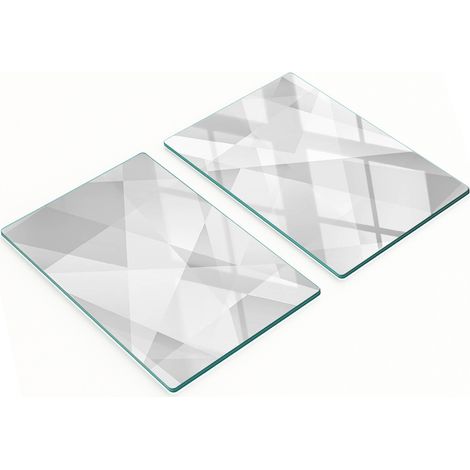 Dekorative Schneidebretter aus gehärtetem Glas, abstraktes Design, 2 x 40 x 52 cm (1/5)