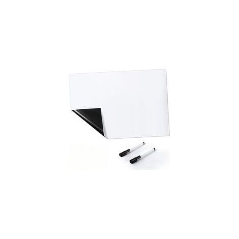 A3 Tableau Blanc Magnetique, Tableau Magnetique Frigo Effaçable à Sec pour Réfrigérateur avec 2 Stylos Marqueurs pour planning semaine frigo, Cuisine Liste, Mémo Aimanté