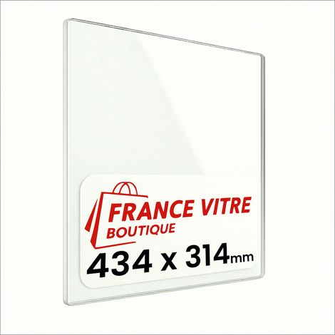 434 x 314 x 4 mm - Vitre de cheminée pour insert et poêle à bois - verre de rechange - France Vitre - jusqu'à 800°C - 314 x 434 x 4 mm (1/5)