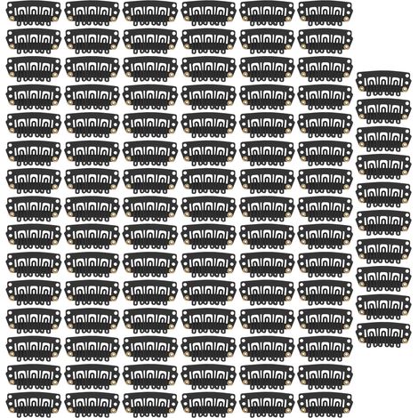 100 pinces à cheveux invisibles en forme de U à 6 dents de 2,8 cm, idéales pour bérets, chapeaux de pêcheur, chapeaux anti-chute et pinces à cheveux coupe-vent pour enfants. (1/5)