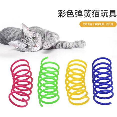 Jouet Chat Ressort Rebondissant - Jouet Interactif Pour Chasser En Plastique Coloré Pour Chatons Et Chats Intérieur (1/5)
