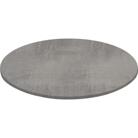 Piano Rotondo per tavolo in Laminato Cemento 18mm Dimensione Tavoli: Ø 80 cm
