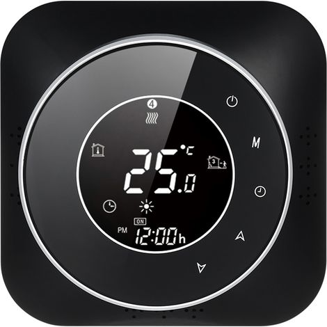 Thermostat programmable 95-240 V, 5+1+1 périodes, écran tactile LCD rétroéclairé, régulateur de température pour le chauffage de l'eau. (1/5)