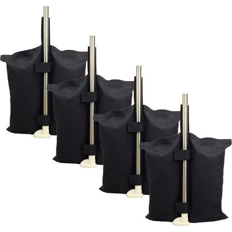 Sacs de sable de kiosque de poids, lot de 4 sacs de sable, sacs de poids pour tentes de réception de kiosque, contrôle des inondations (1/3)