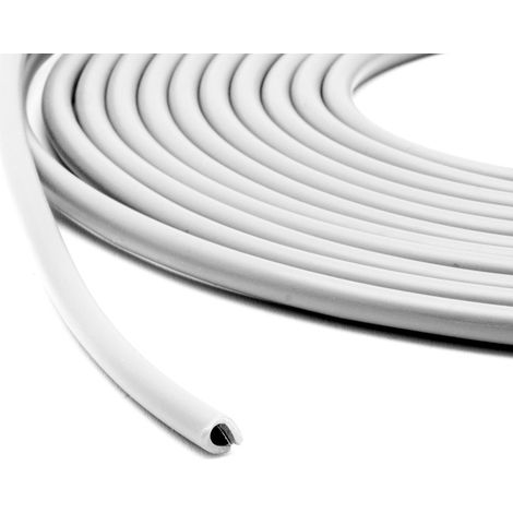 Bande de protection pour bord de portière de voiture 5M PVC - insonorisation et étanchéité BLANC