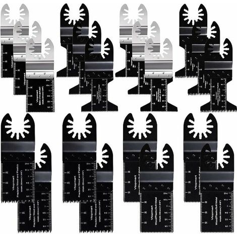 20 oszillierende Multifunktions-Sägeblätter für Metall und Holz, kompatibel mit Fein Multimaster Porter, Black & Decker, Bosch, Craftsman, Ridgid, Ryobi, Makita, Milwaukee und Rockwell-Kabeln