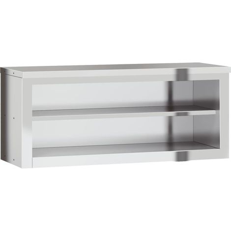 Maison Exclusive - Mobile Cucina da Parete con Ripiano in Acciaio Inossidabile