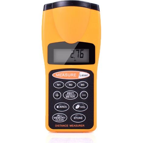 Multifonctionnel LCD télémètre à ultrasons Mesure télémètre avec pointeur Laser Maison Utilisation télémètre numérique (1/5)