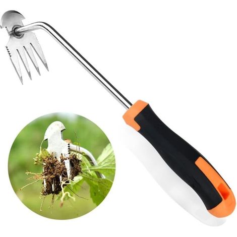 Arrache mauvaise herbes jardinage. outil de désherbage manuel. désherbage en acier inoxydable. désherbeur manuel. inoxydable extracteur de mauvaises herbes extérieur décoration pour jardin (1/5)