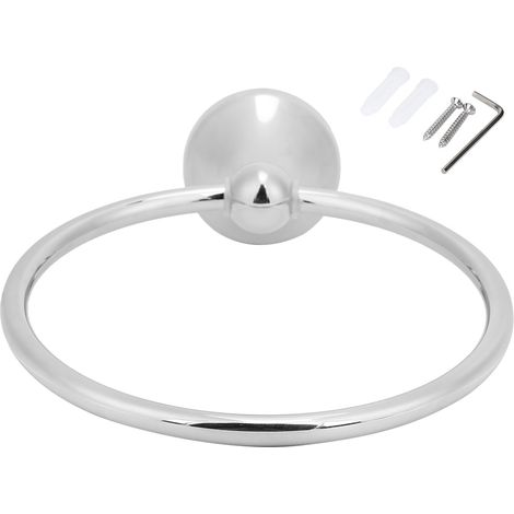 Anneau de serviette en acier inoxydable, support rond antirouille résistant à l'usure pour serviette de salle de bain (1/5)