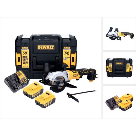 Sierra circular sin cable DeWalt DCS 571 M2 18 V 115 mm sin escobillas + 2x batería 4,0 Ah + cargador + TSTAK (1/5)
