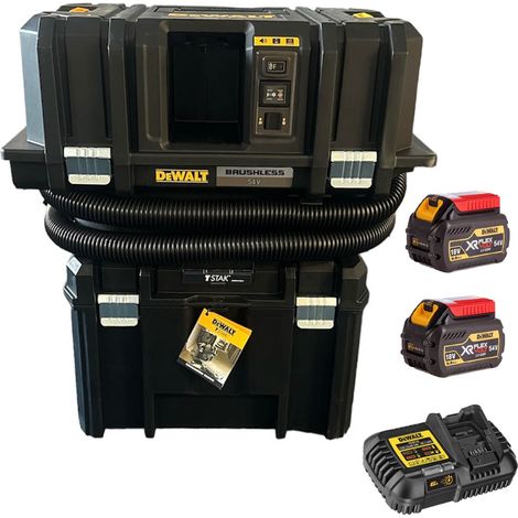 Dewalt Cordless XR FLexvolt M-Class Wet Dry Vacuum Deep Tool TStak 2 x 6ah Kit (1/5)