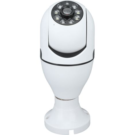 Caméra de sécurité ampoule 1080p sans fil WiFi 2,4 GHz, éclairage couleur, détection de mouvement, audio bidirectionnel, culot E27, 110-240 V (1/5)