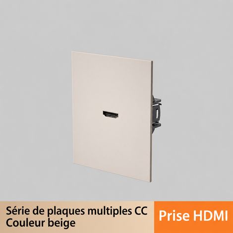 Prise murale HDMI série CC 1 port sans interrupteur PC teinte chaude 8,8 × 8,8 × 5,1 cm – Livraison gratuite (1/5)
