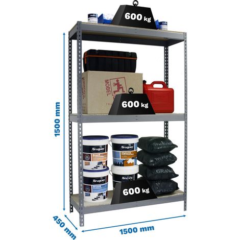Simonrack Regalsystem aus Spanplatte 6 Ebenen 1800 kg