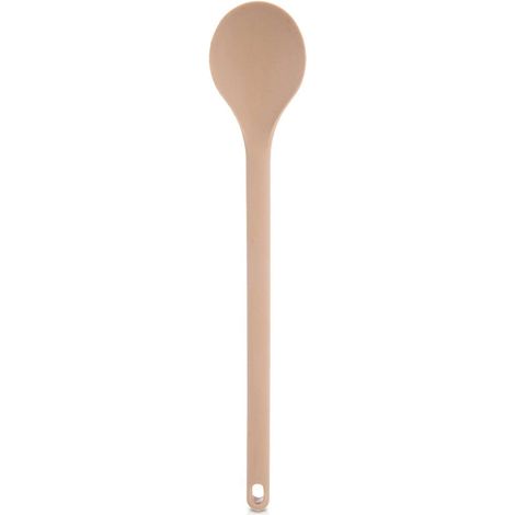 Silicone cooking spoon beige 28 cm non slip handle 235492369 (1/5)