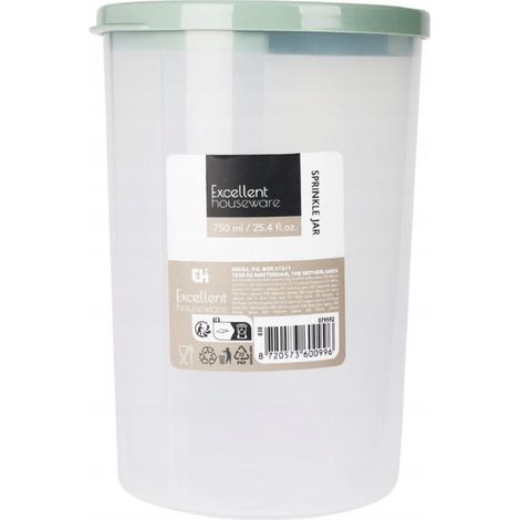 Recipiente de almacenamiento de 750 ml con tapa.