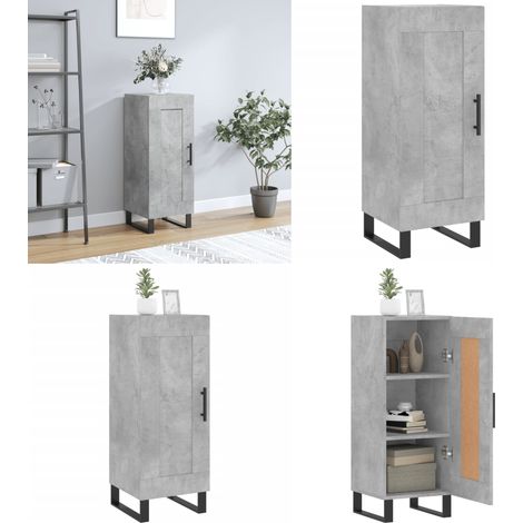 Sideboard Betongrau 34,5x34x90 cm Holzwerkstoff - Schreibtisch - Wohnzimmermöbel - Sideboard - Regal - Holzmöbel - Home & Living (1/5)