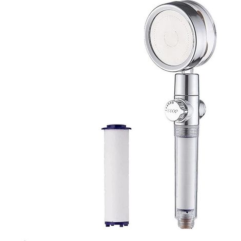 Cabezal de ducha con turbocompresor giratorio de 360° con filtro purificador