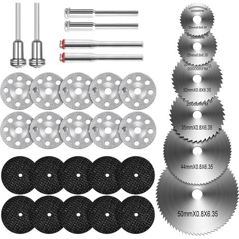 32Pcs Mini Disques à Tronçonner, Disques de Coupe pour Accessoires (1/5)
