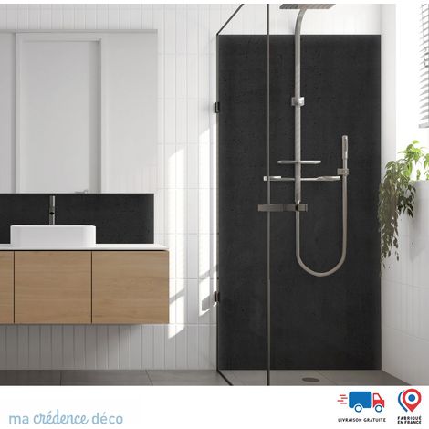 Panneau de douche : Béton brut 3 - Alu composite - 90 - 245 (1/3)