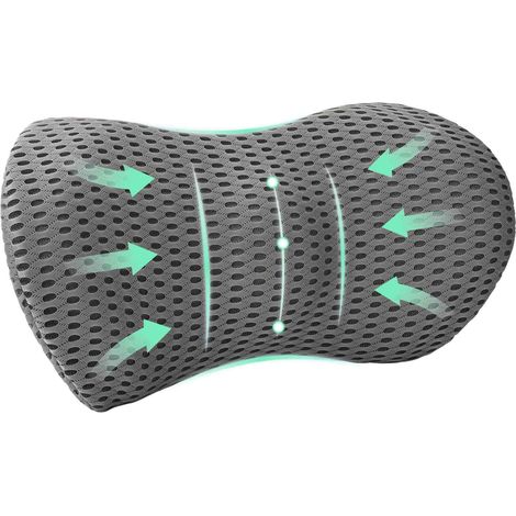 Almohada lumbar Gris Espuma Viscoelástica 47,5 x 23 x 12 cm vidaXL