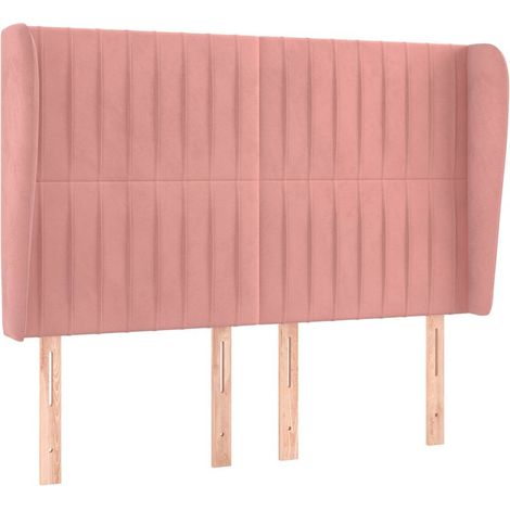 Maison Exclusive - Cabecero con orejas de terciopelo rosa 147x23x (1/5)
