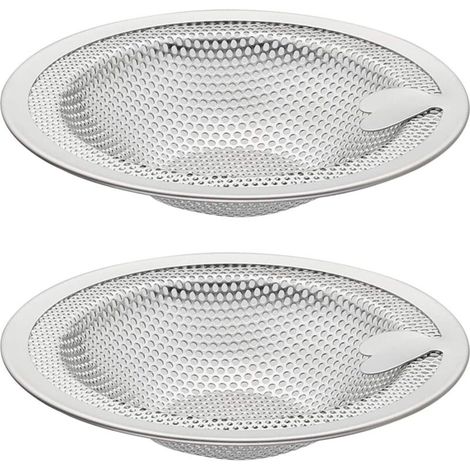 2 Pcs Filtre Évier Cuisine en Forme de Cœur,Filtre à évier en Acier Inoxydable,Grille Evier,Bouchon Évier Cuisine,Crépine Drain Stopper,Crépine d'évier Panier