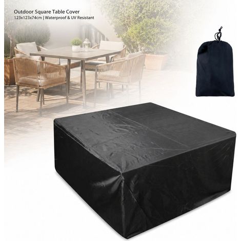 Telo di copertura per tavolo Toivize in tessuto Oxford 210D - Impermeabile e resistente ai raggi UV - Protezione per mobili da giardino esterni 123x123x74cm (1/4)