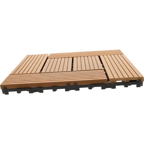 Carreaux De Sol Plastique Carrelage Extérieur Plancher Auto-assemblé Plancher Porche Tuile De Terrasse Extérieure Dalles De Terrasse Air Café Wpc (1/5)