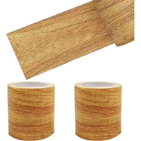 Ruban Adhésif Imitation Bois de Chameau Doré,8 cm 4,57 M Scotch,Ruban Effet Bois de Réparation de Meubles Ruban Adhésif Réaliste de Réparation pour Portes, Sols, Plinthe (1/5)