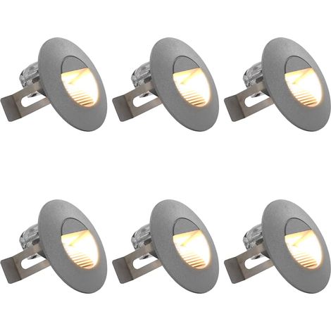 Außenwandleuchten 6 Stk. LED 2 W Silbern Rund vidaXL (1/5)