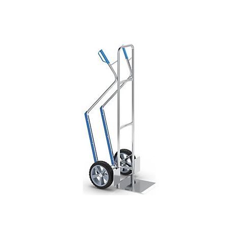 eurokraft basic Carrello per sacchi in alluminio piano di