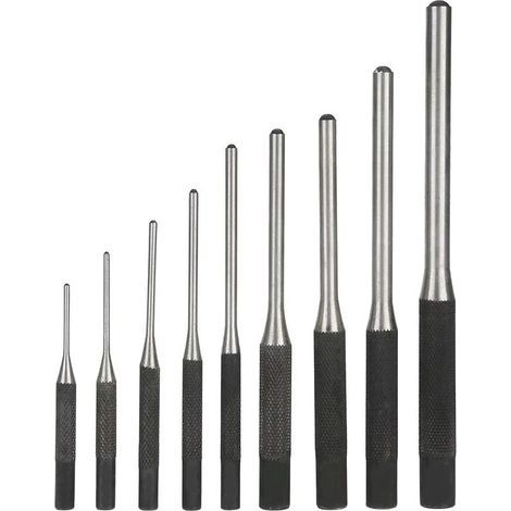 BRAVIX 9PCS Poinçon Jeu de Chasse-goupilles En Acier Durable Professionnel, Outil à Main Ingénierie Mécanique (1/5)