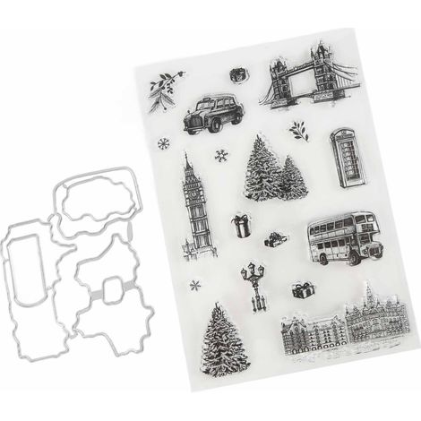 Tampons pour scrapbooking et journal créatif, tampons transparents de Noël, tampons prédécoupés (1/5)