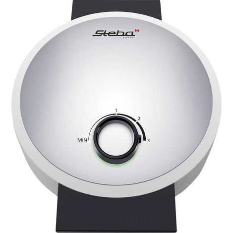 Steba 18-66-00 WE 16 Macchina per Waffle 1000 W Forma di Cuore Rivestimento Antiaderente Regolazione Continua Temperatura colore Argento-Bianco (1/5)