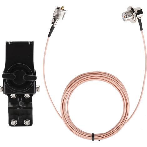 Support de fixation pour antenne mobile RB-46 pour voiture + câble d'alimentation de 5 m, accessoires radio bidirectionnels noirs (1/5)
