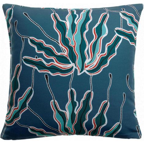 Coussin d'Extérieur Imprimé pour Décoration de Jardin et Terrasse Indigo 45 x 45 cm - PANGIVO