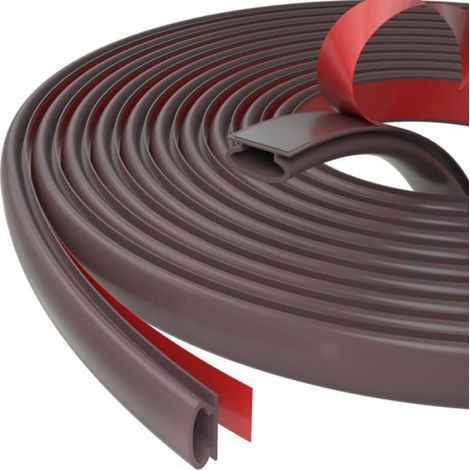 Joint Isolant Porte Fenetre - PVC - 6 M - D-marron - Pour Seuil Et Boudin (1/5)